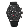 Ceramic Titanium Fabric 44mm Pilot Top Gun Chronograph Automatic Watch Black IW389101