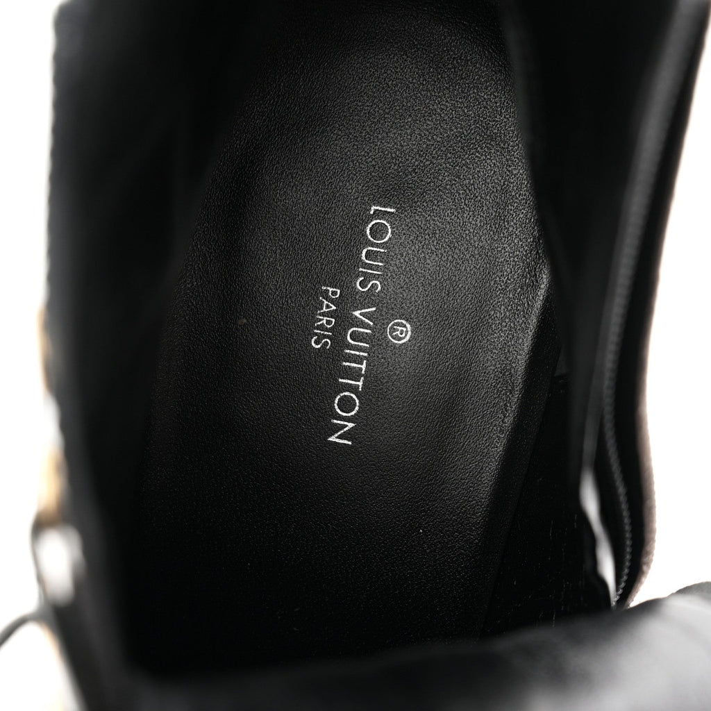 Patent Calfskin Monogram Star Trail Ankle Boots 39 Black