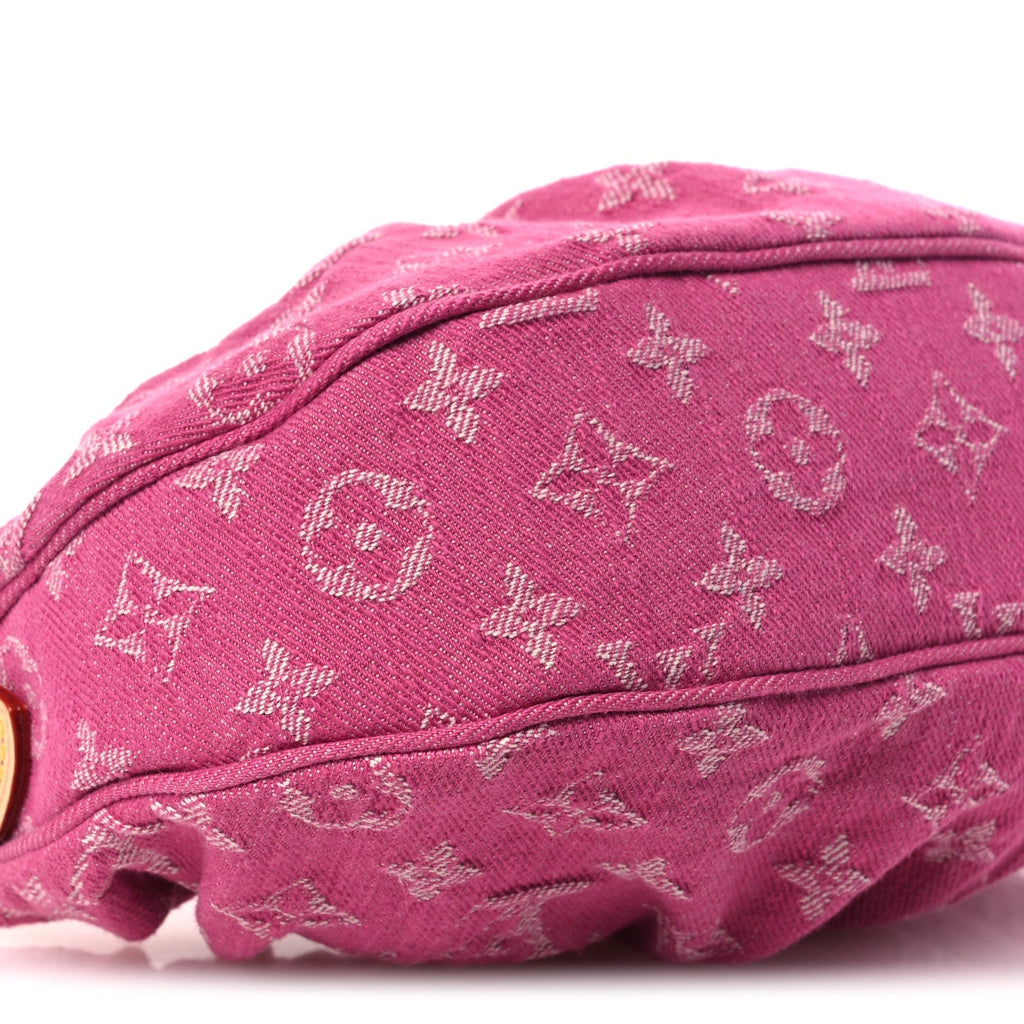 Monogram Denim Pochette Valley Fuchsia
