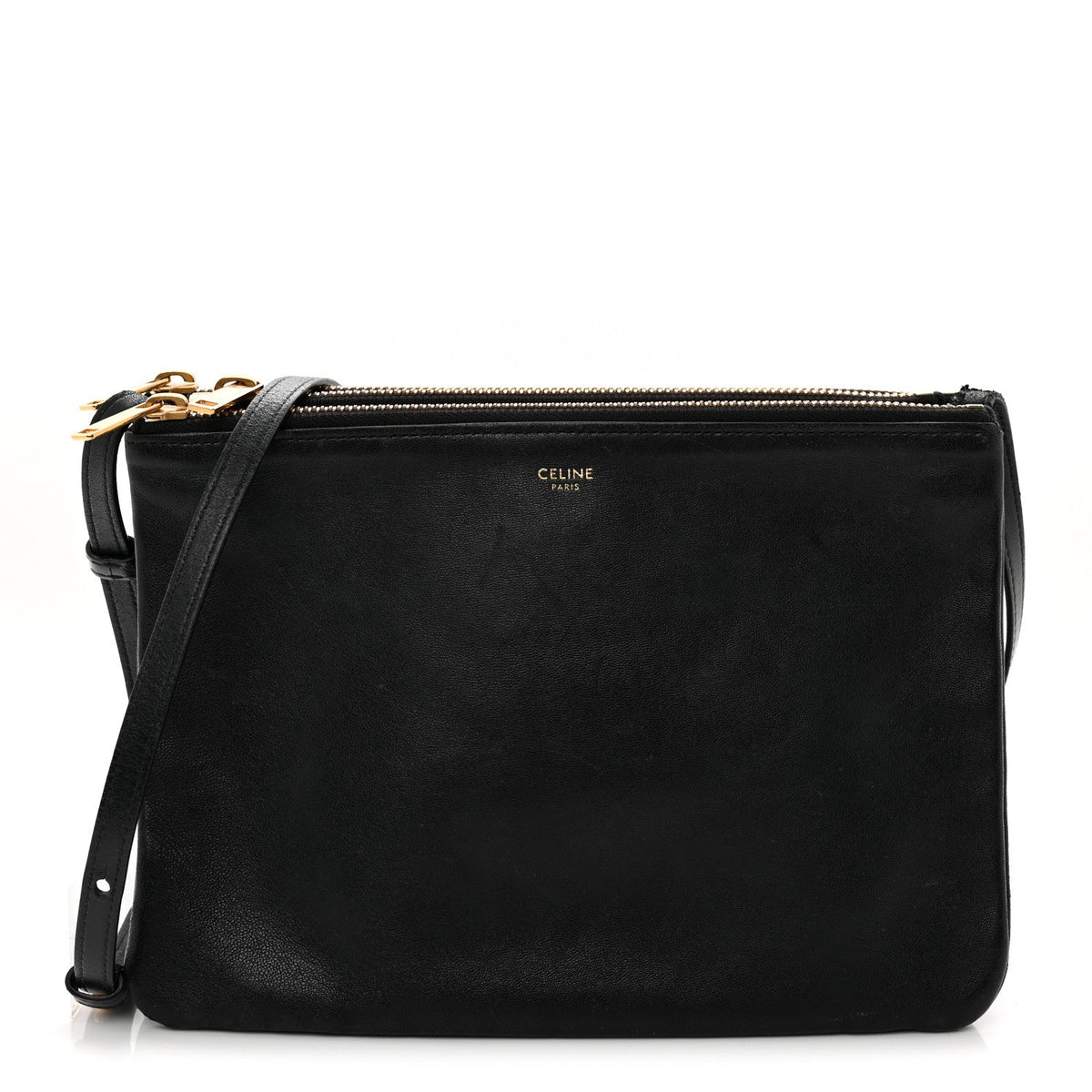 Lambskin Small Trio Crossbody Bag Black