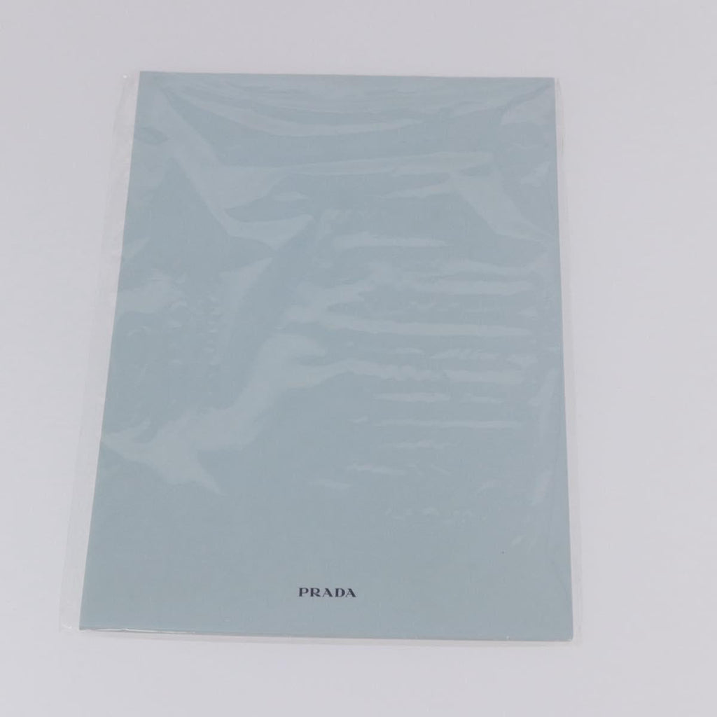 PRADA Binder Case Saffiano Black Silver Auth 200201