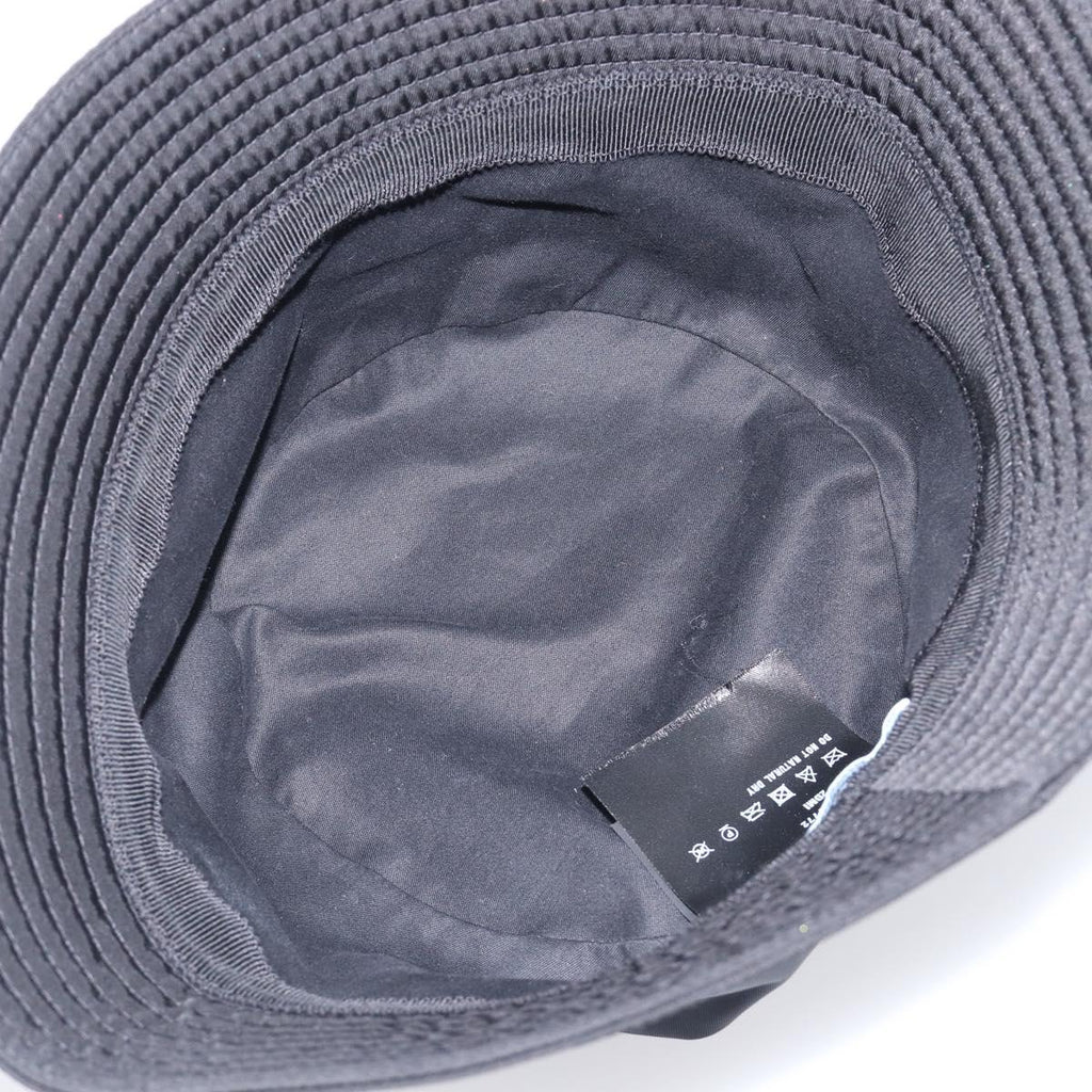 PRADA Bucket Hat Nylon Black Silver Auth 200831V