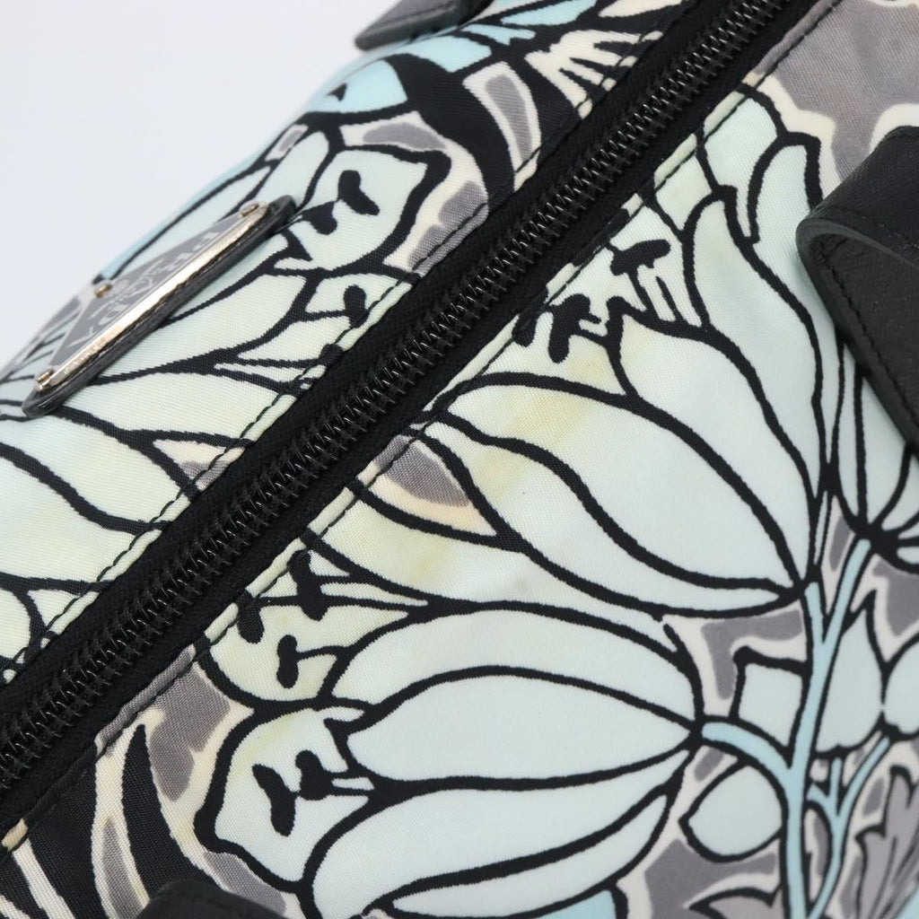 PRADA Tote Bag Nylon 2way Light Blue Silver Auth 201271A