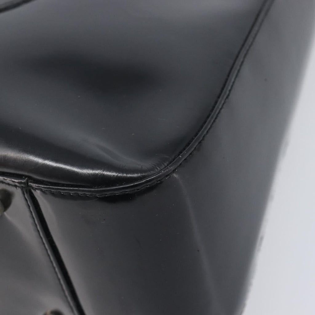 GUCCI Hand Bag Patent Leather 2way Black Silver 000 1013 0504 Auth 201452