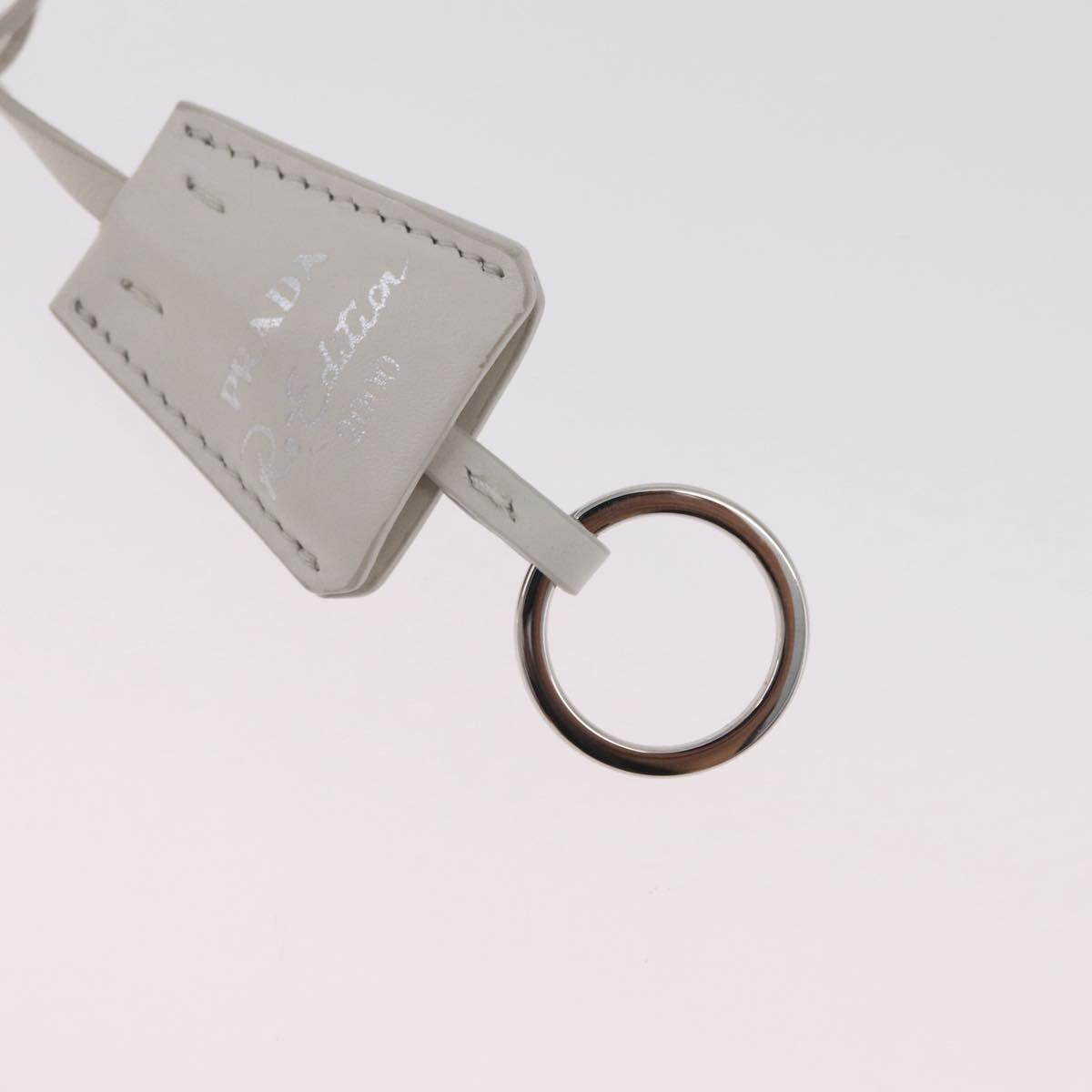 PRADA Hand Pouch Hand Bag pile White Silver Auth 202515A