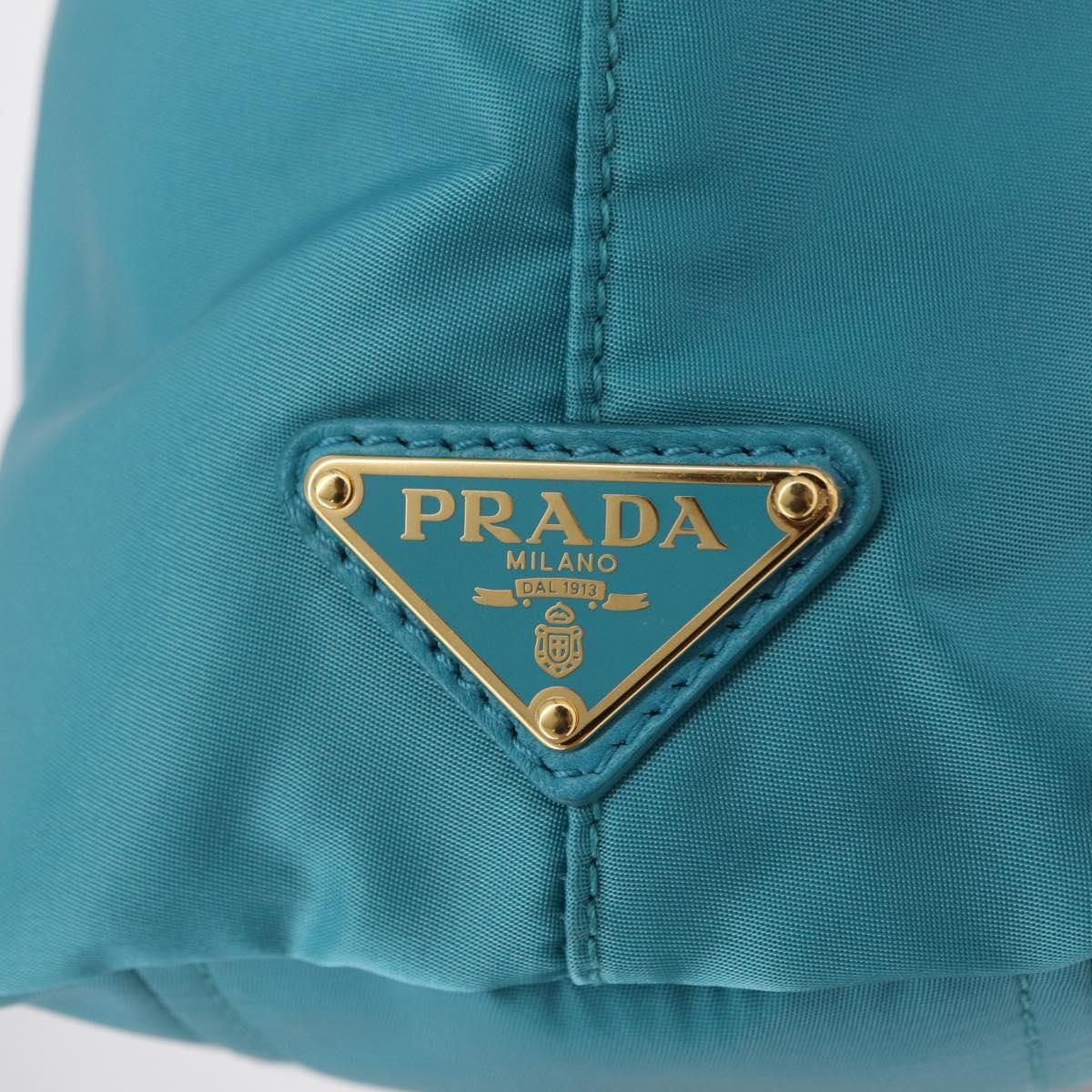 PRADA Hand Bag 2way Green Gold Auth 202518A