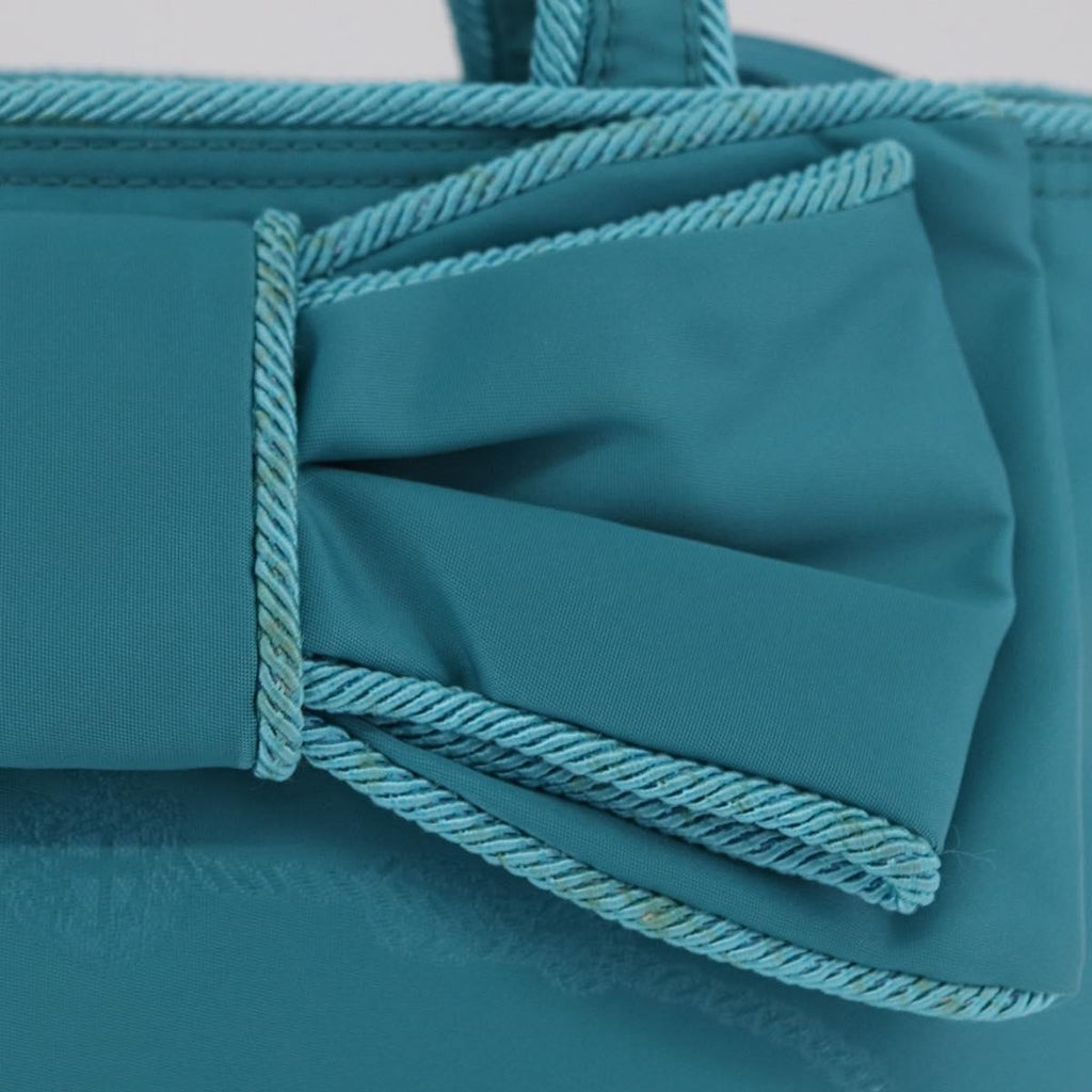 PRADA Hand Bag 2way Green Gold Auth 202518A