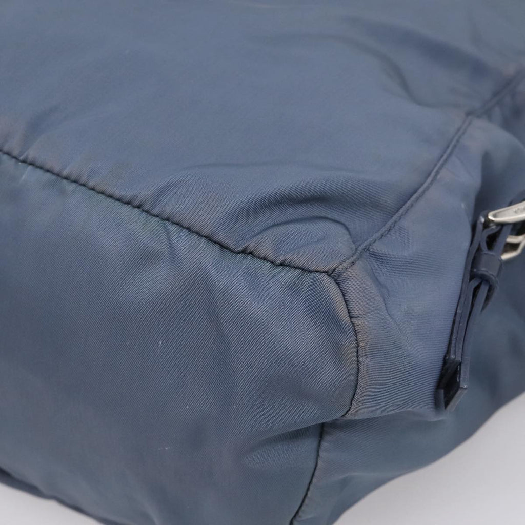 PRADA Backpack Nylon Light Blue Silver Auth 203438
