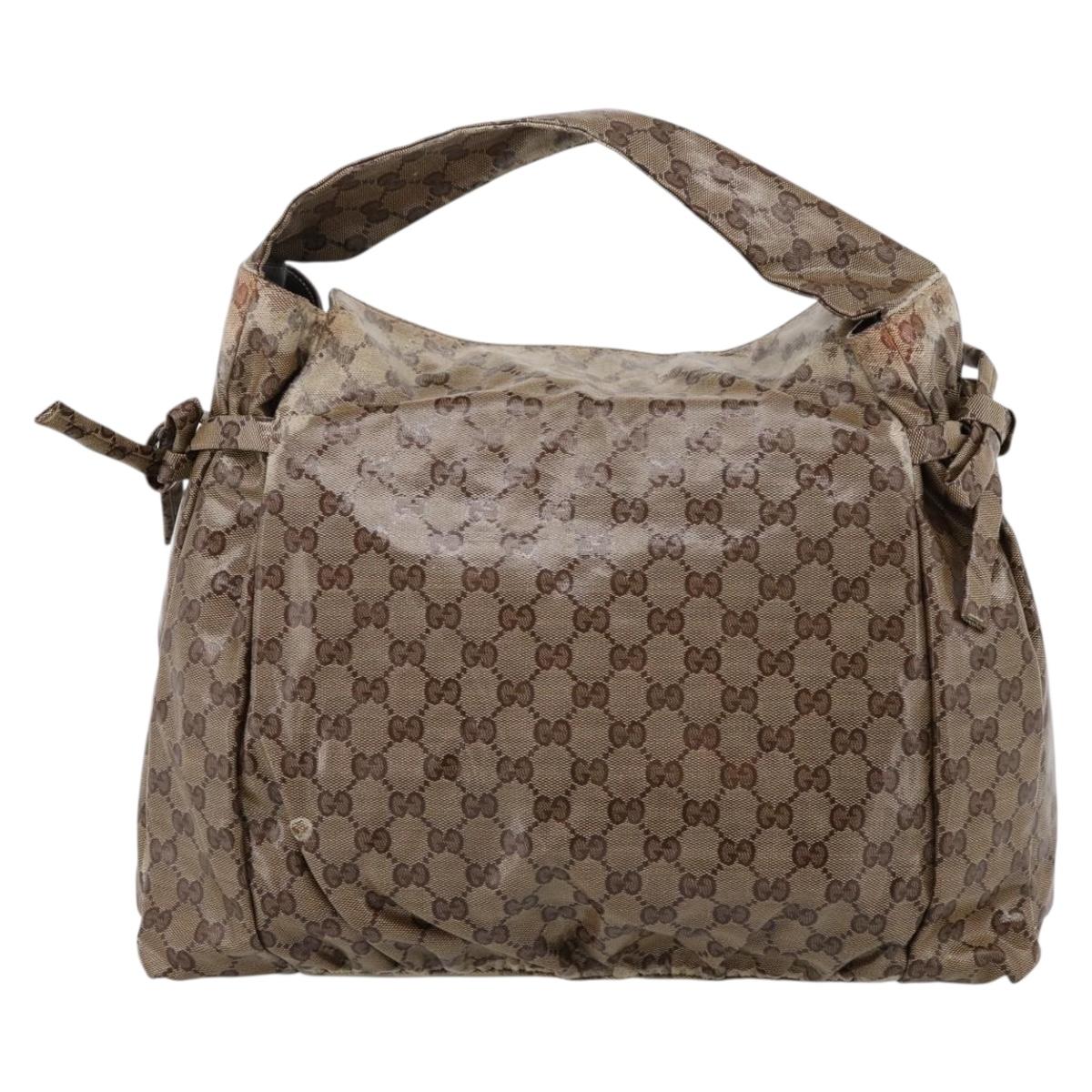 GUCCI GG Canvas GG Crystal Web Sherry Line Bag PVC 4 Set Auth 203742