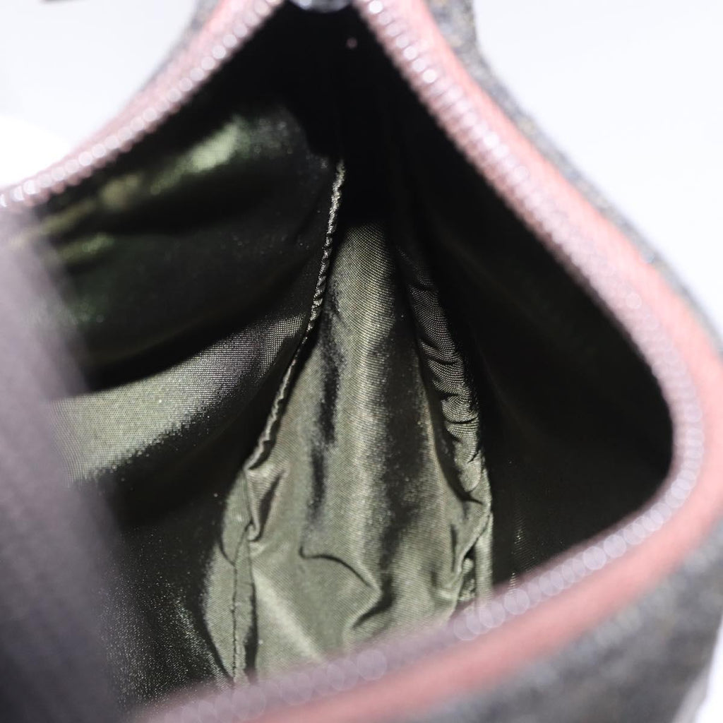 PRADA PRADA Sports Accessory Pouch Canvas Wool Black Auth 203830A