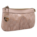 GUCCI GuccissimaGG Pouch Leather Pink Gold Tone 224073 Auth 203852A