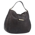 GUCCI GG Canvas Guccissima Shoulder Bag Leather Brown Gold 211933 Auth 204140V