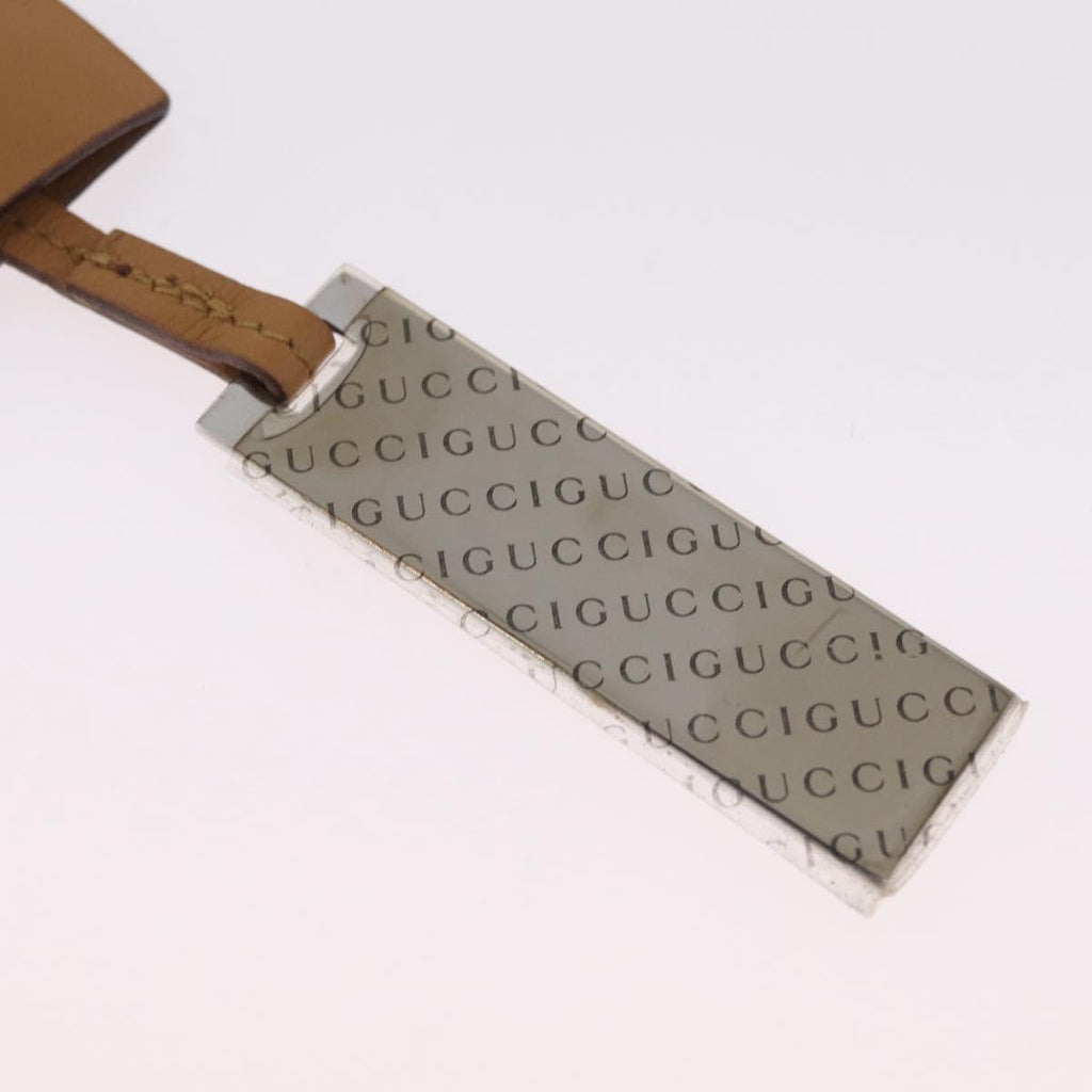 GUCCI GG Canvas Pouch Leather metal 5 Set Beige Silver black Auth 204257