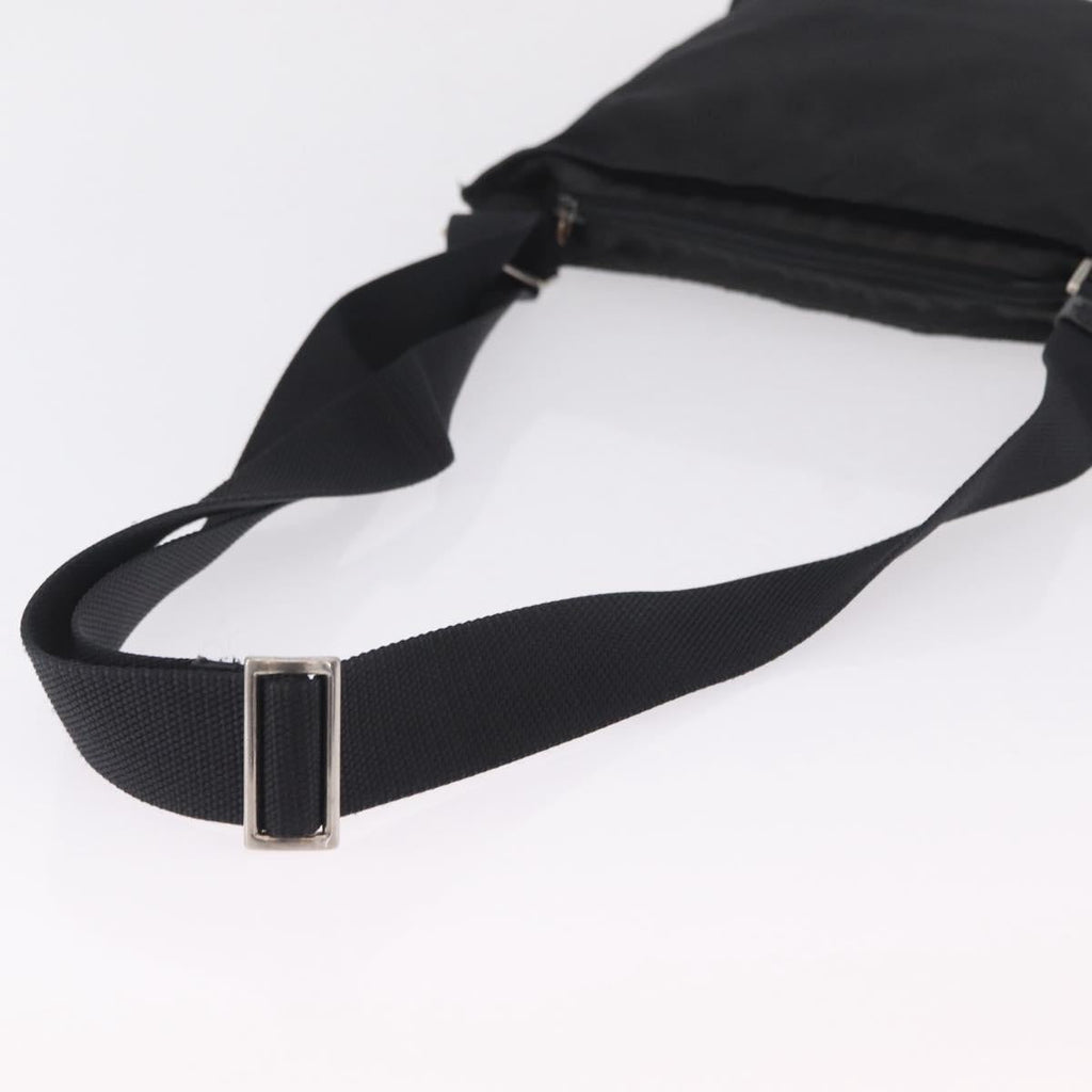 PRADA Shoulder Bag Nylon Leather 5 Set Black Purple Auth 204287