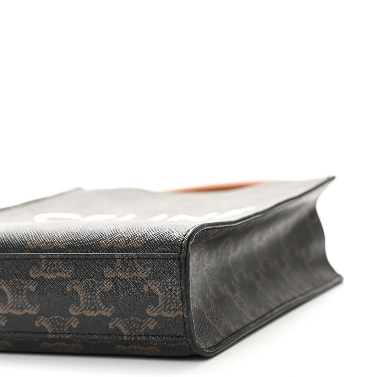 Triomphe Canvas Calfskin Mini Vertical Cabas Tan