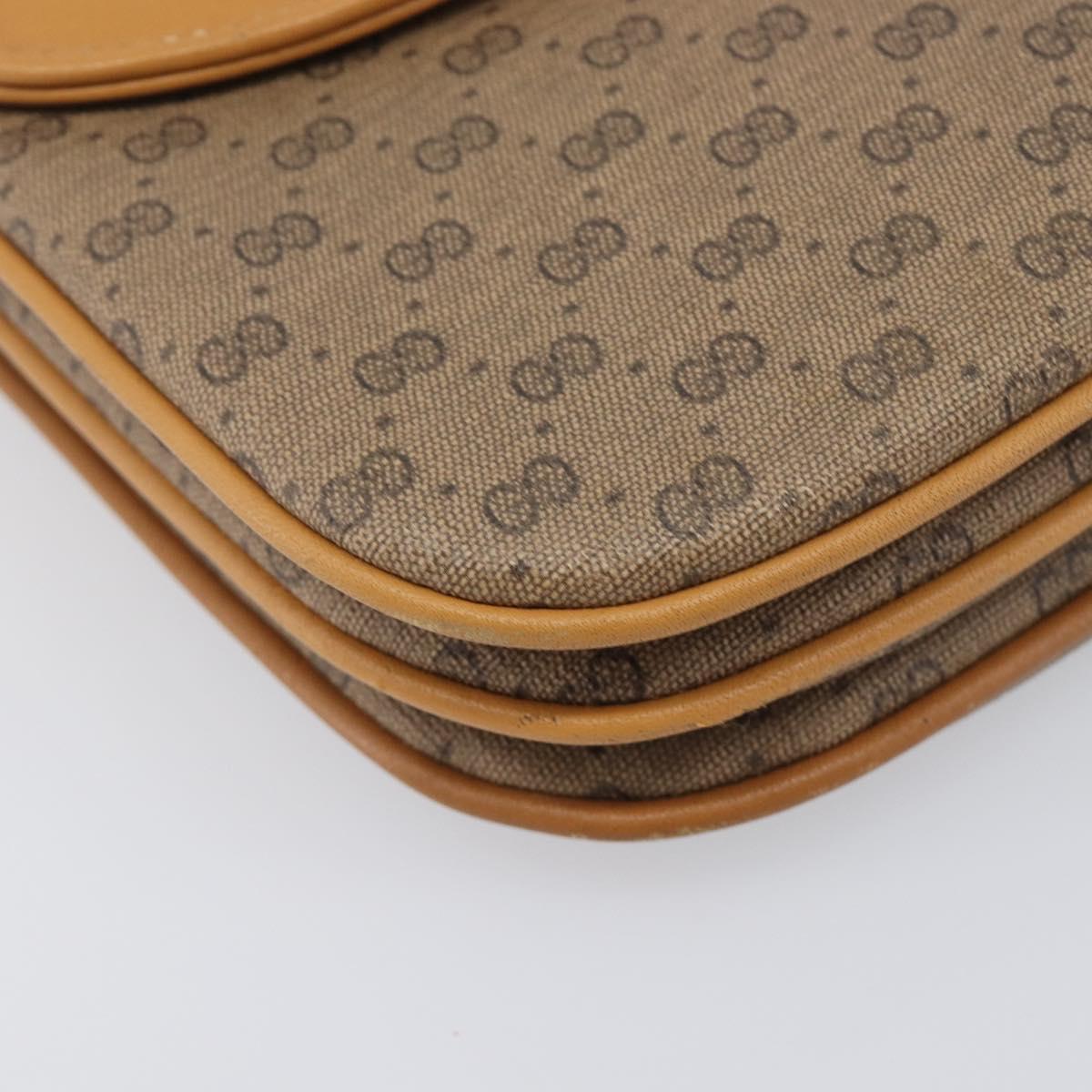 GUCCI Micro GG Supreme Shoulder Bag PVC Beige Gold 004 106 0024 Auth 205286