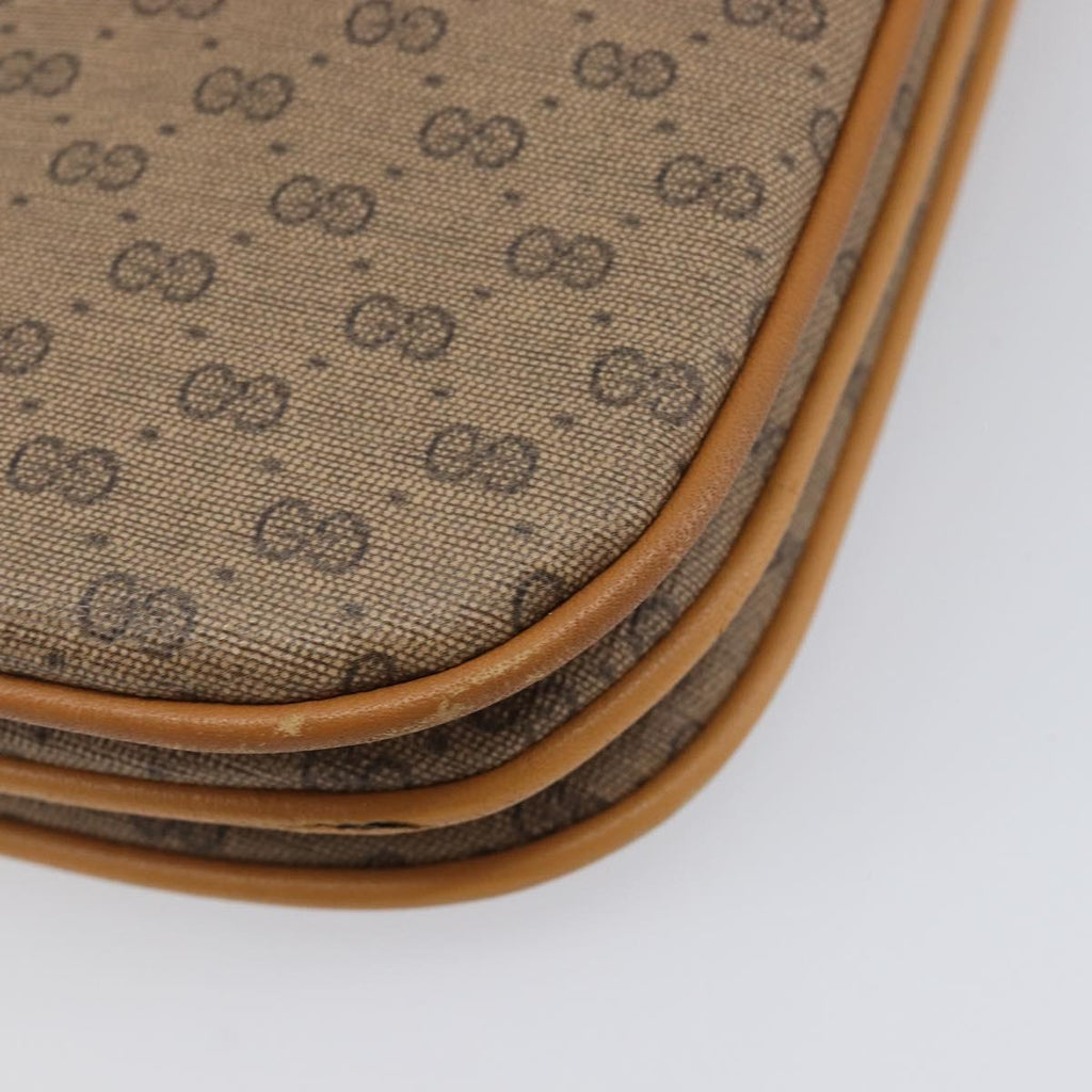 GUCCI Micro GG Supreme Shoulder Bag PVC Beige Gold 004 106 0024 Auth 205286