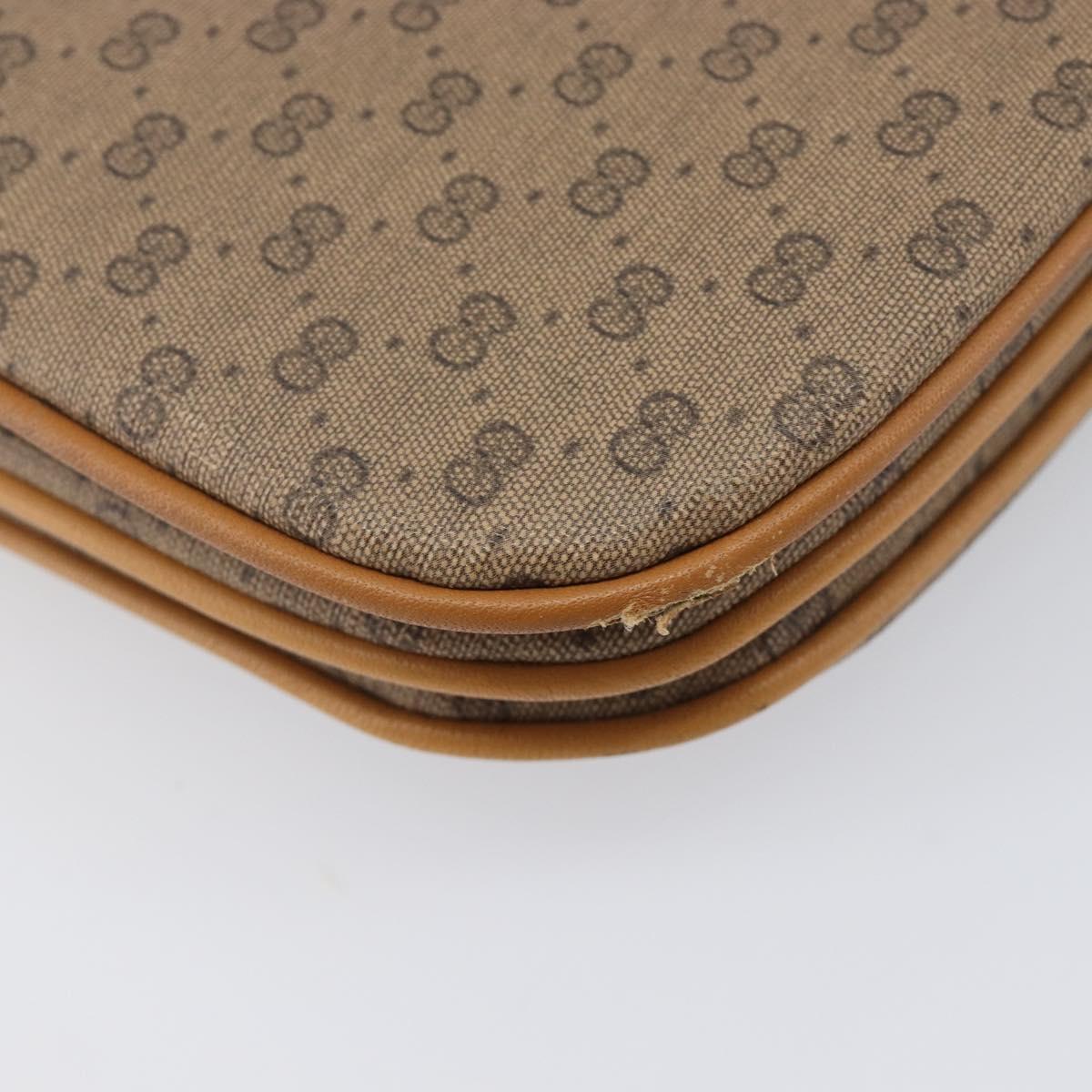 GUCCI Micro GG Supreme Shoulder Bag PVC Beige Gold 004 106 0024 Auth 205286