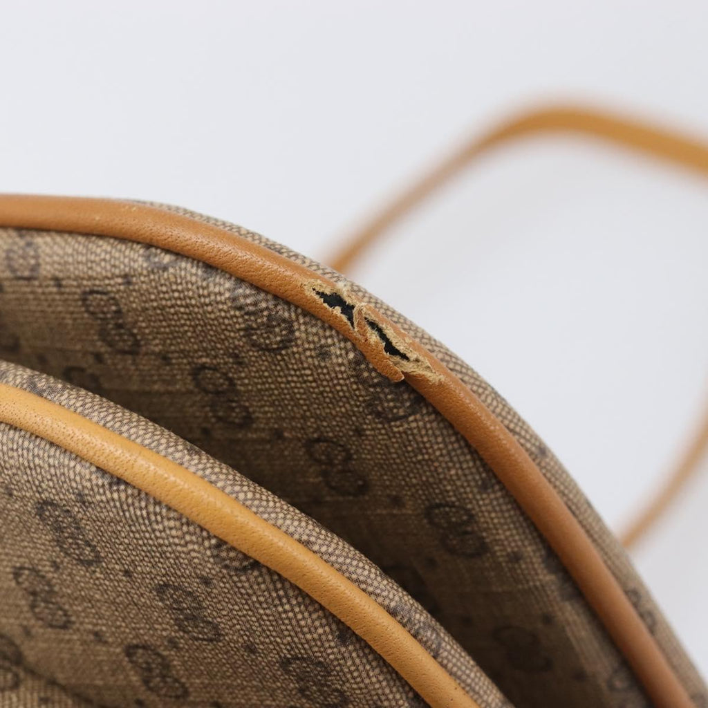 GUCCI Micro GG Supreme Shoulder Bag PVC Beige Gold 004 106 0024 Auth 205286