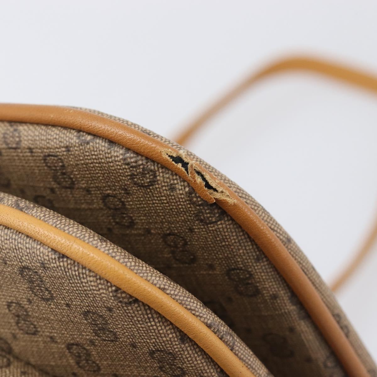GUCCI Micro GG Supreme Shoulder Bag PVC Beige Gold 004 106 0024 Auth 205286