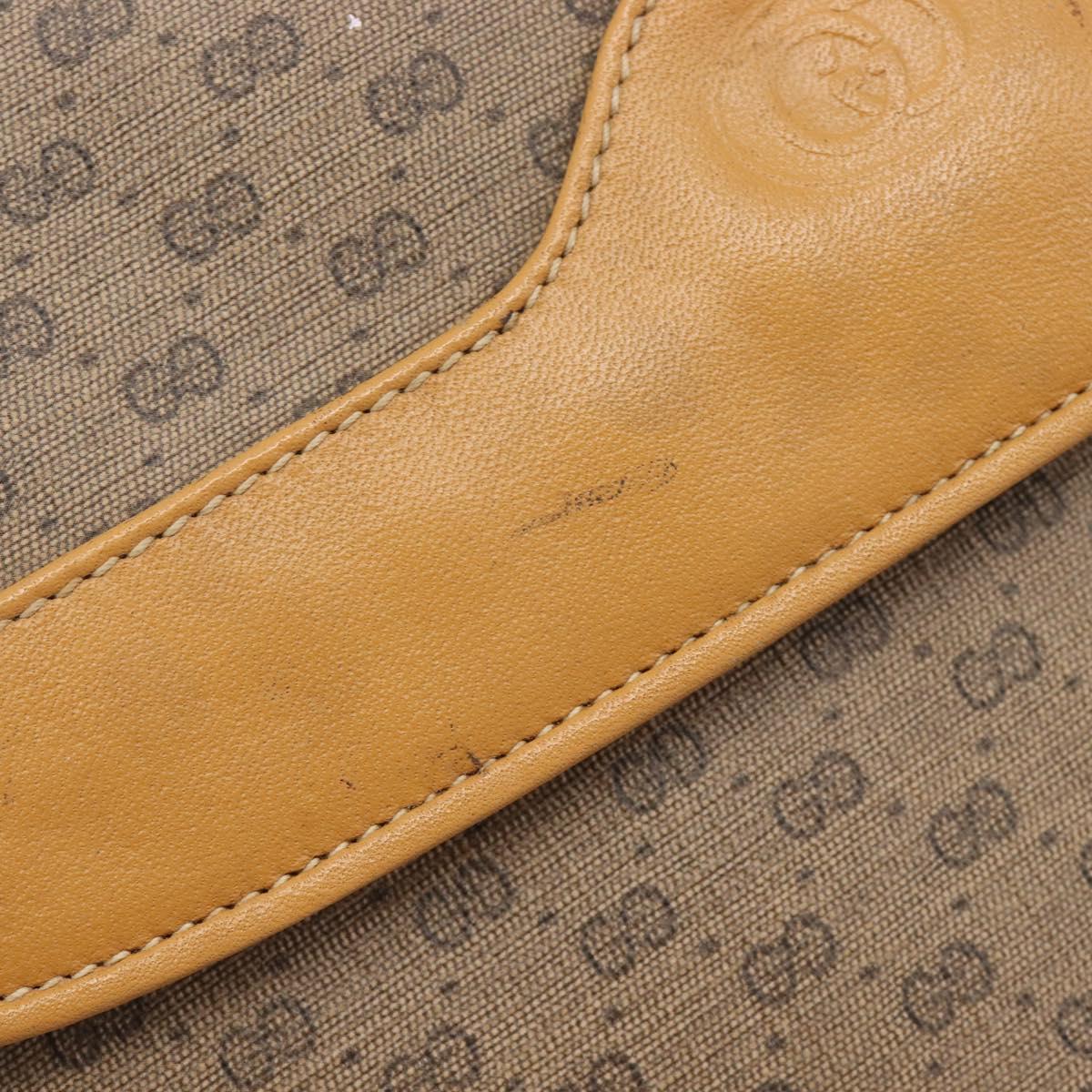 GUCCI Micro GG Supreme Shoulder Bag PVC Beige Gold 004 106 0024 Auth 205286