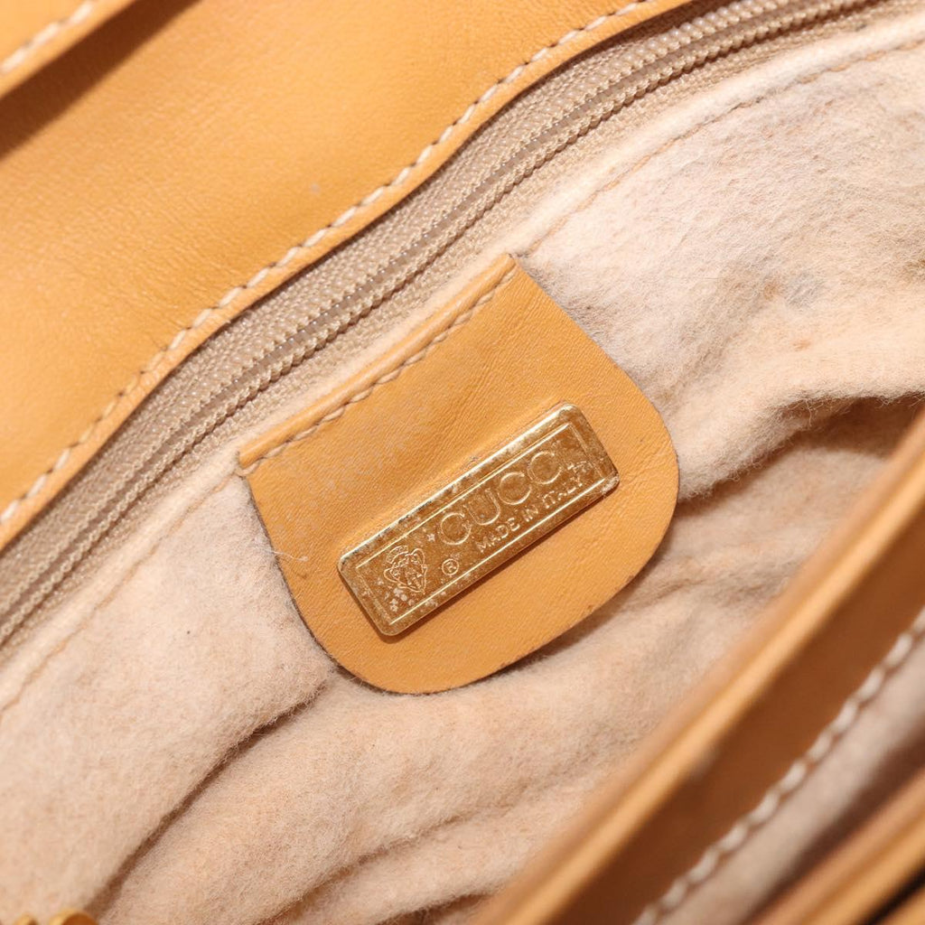 GUCCI Micro GG Supreme Shoulder Bag PVC Beige Gold 004 106 0024 Auth 205286