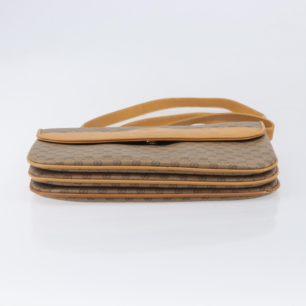 GUCCI Micro GG Supreme Shoulder Bag PVC Beige Gold 004 106 0024 Auth 205286