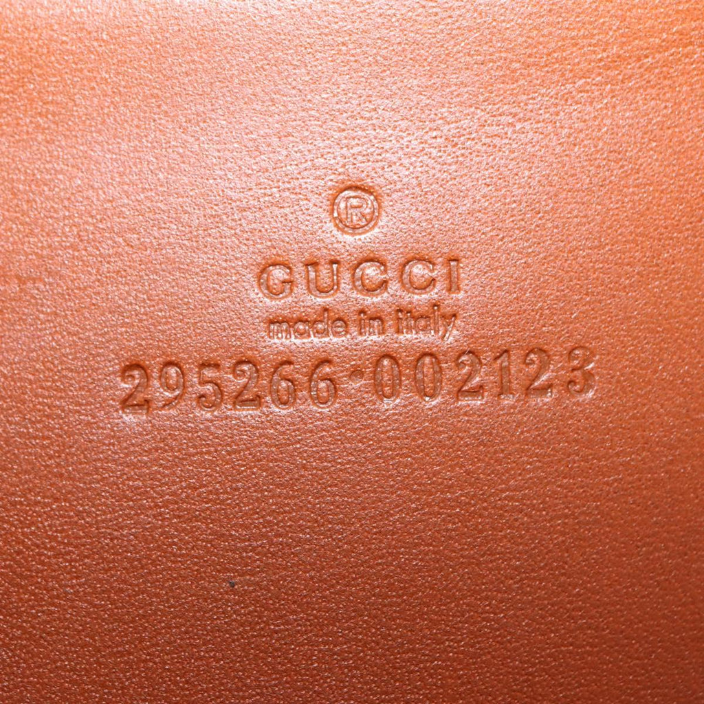 GUCCI Web Sherry Line Hand Bag Wool Gray Silver 295266 Auth 205906V
