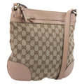 GUCCI GG Canvas Mayfair Shoulder Bag Beige Gold 257065 Auth 206073V