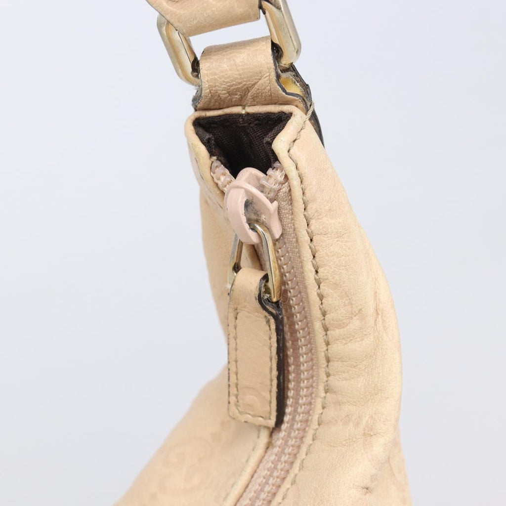 GUCCI Guccissima GG Canvas Shoulder Bag Outlet Pink Gold 257299 Auth 206078