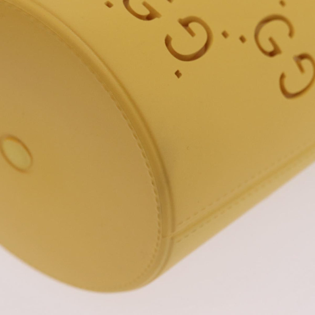 GUCCI Hand Bag Rubber Yellow 723051 Auth 206393M