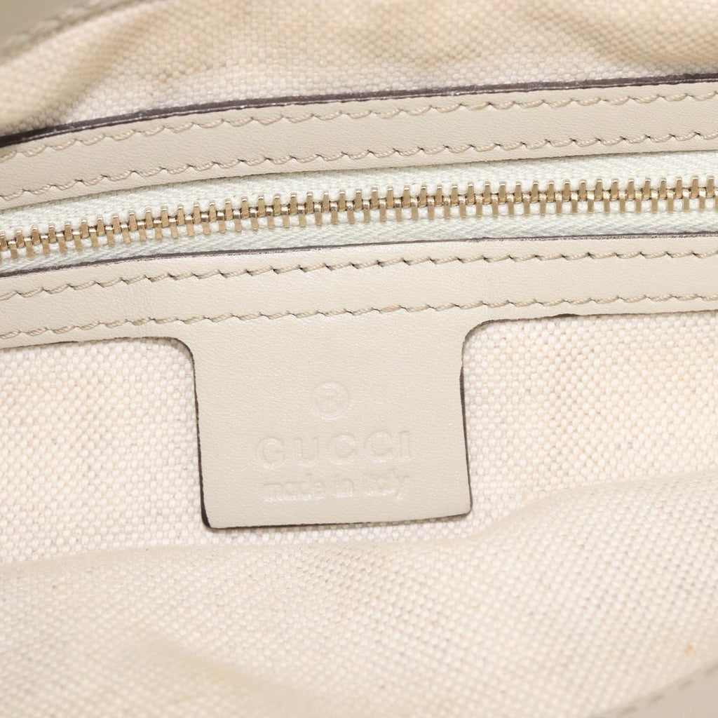 GUCCI GG Canvas Web Sherry Line Hand Bag Beige Gold 269894 Auth 206539A