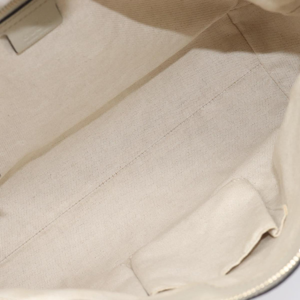 GUCCI GG Canvas Web Sherry Line Hand Bag Beige Gold 269894 Auth 206539A