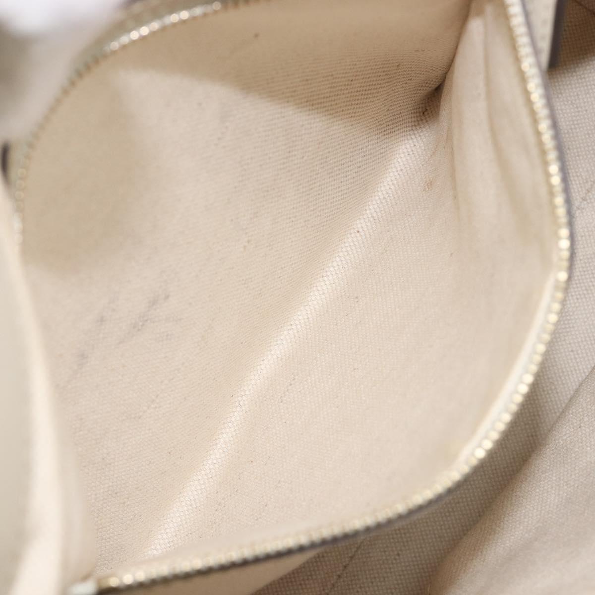 GUCCI GG Canvas Web Sherry Line Hand Bag Beige Gold 269894 Auth 206539A