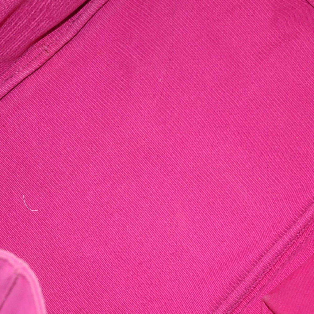 PRADA Canapa L Hand Bag Canvas Pink Gold Auth 206733A