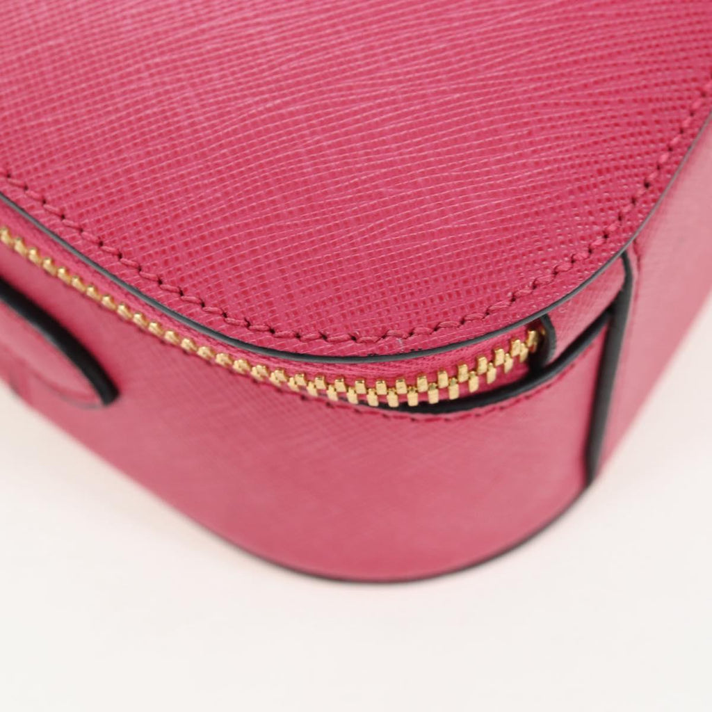 PRADA Hand Bag Safiano Leather 2way Pink Gold Auth 206787V