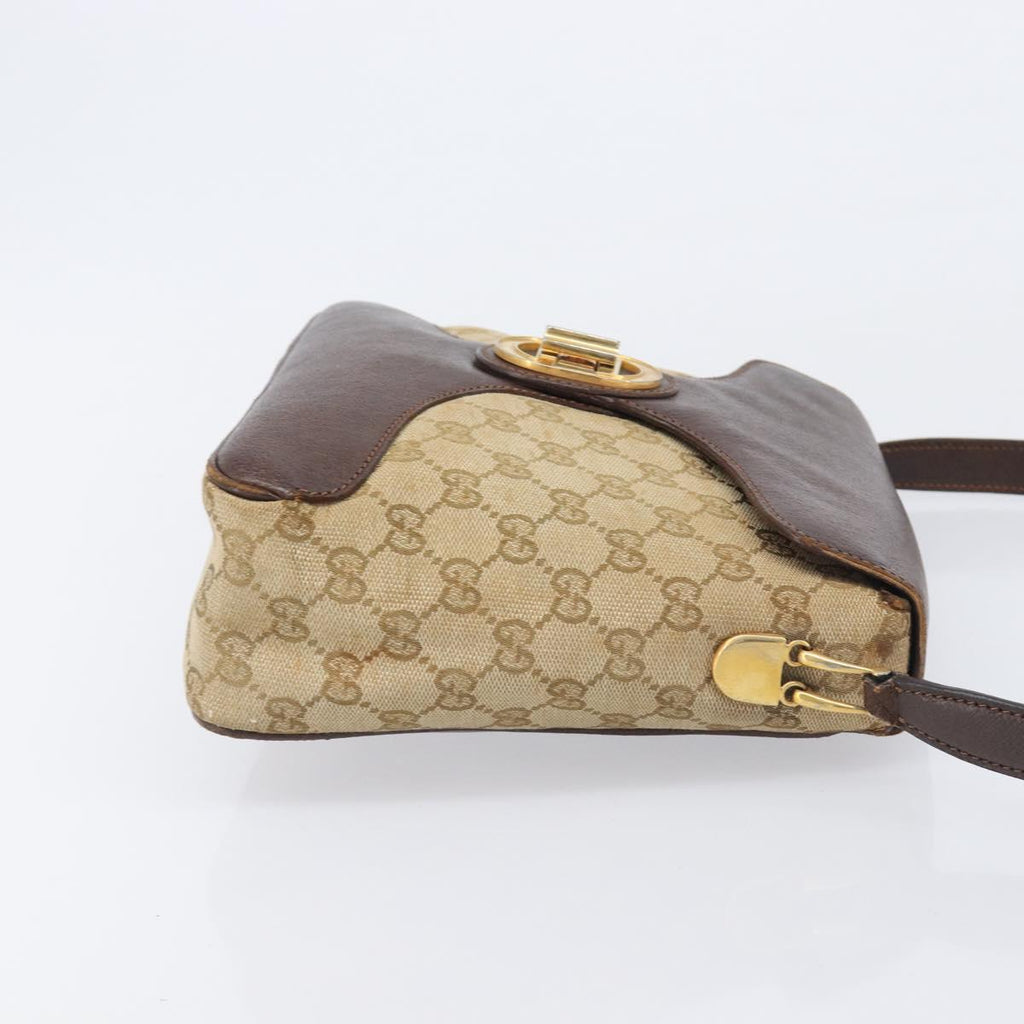 GUCCI GG Supreme GG Canvas Shoulder Bag 3 Set Beige Black Auth 206846