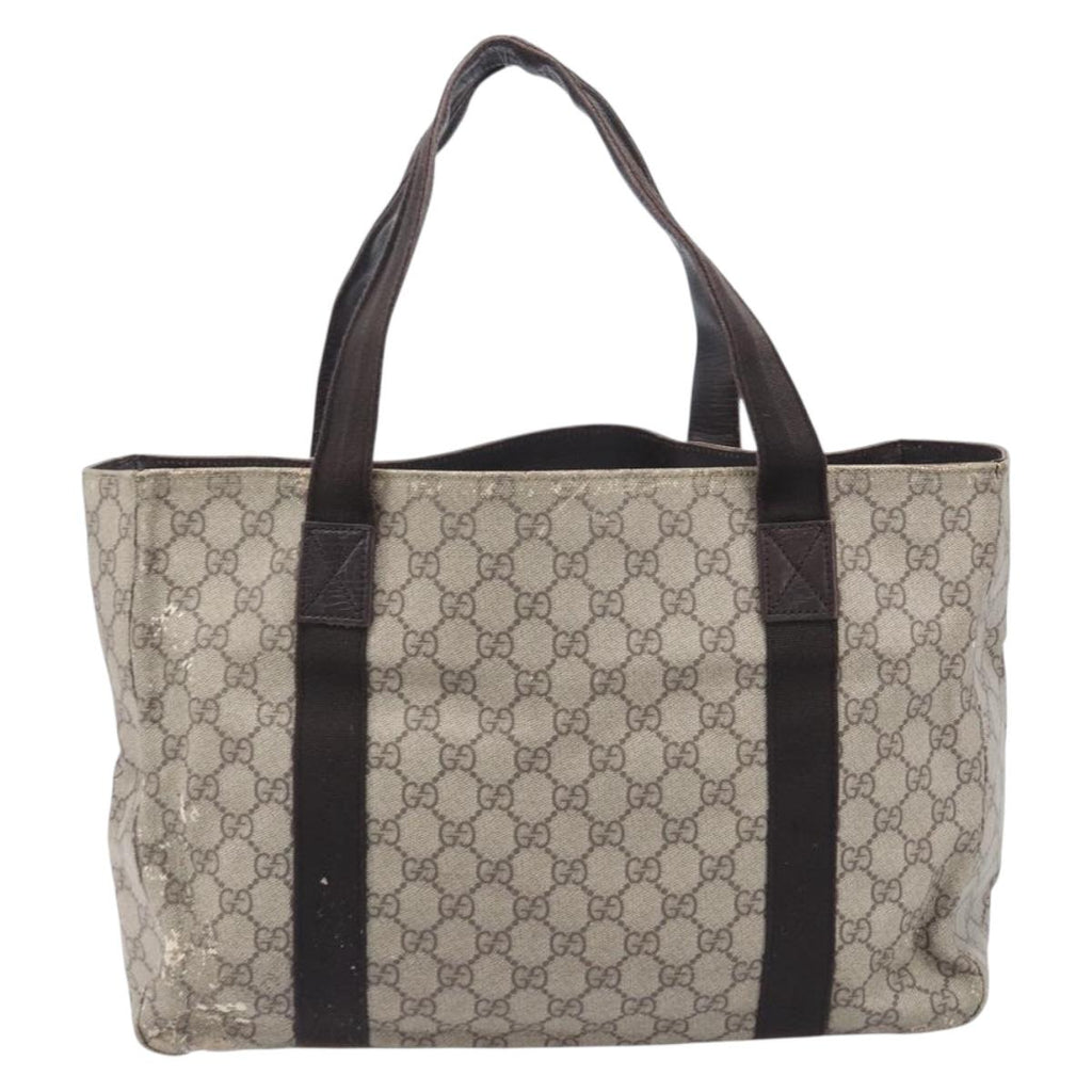 GUCCI GG Supreme GG Canvas Shoulder Bag 3 Set Beige Black Auth 206846
