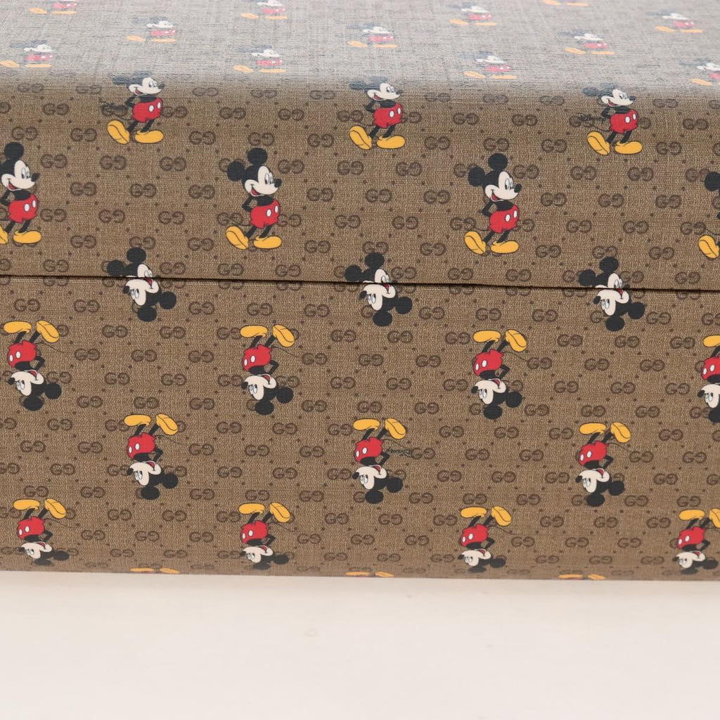 GUCCI x Disney Mickey Mouse Micro GG Supreme Suitcase PVC 602675 Auth 207045SM