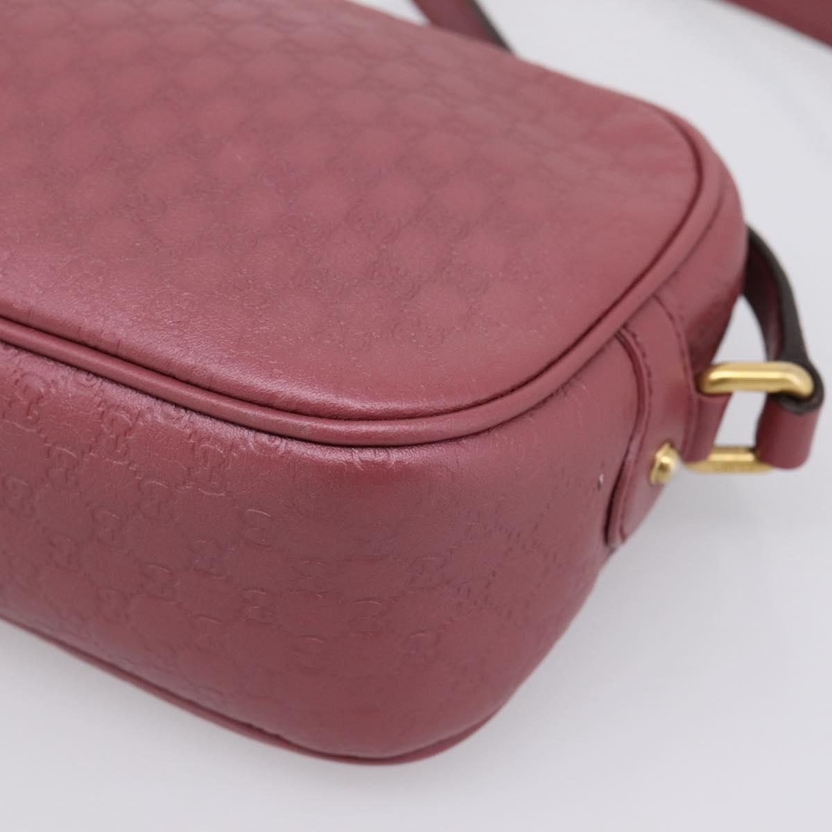 GUCCI Micro GG Canvas Micro Guccissima Bag Leather Gold Pink 309538 Auth 207061