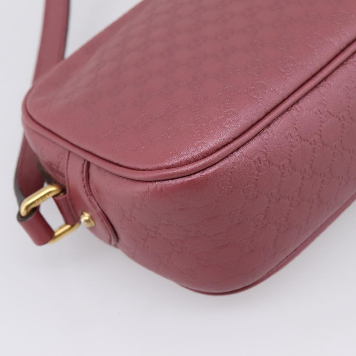 GUCCI Micro GG Canvas Micro Guccissima Bag Leather Gold Pink 309538 Auth 207061