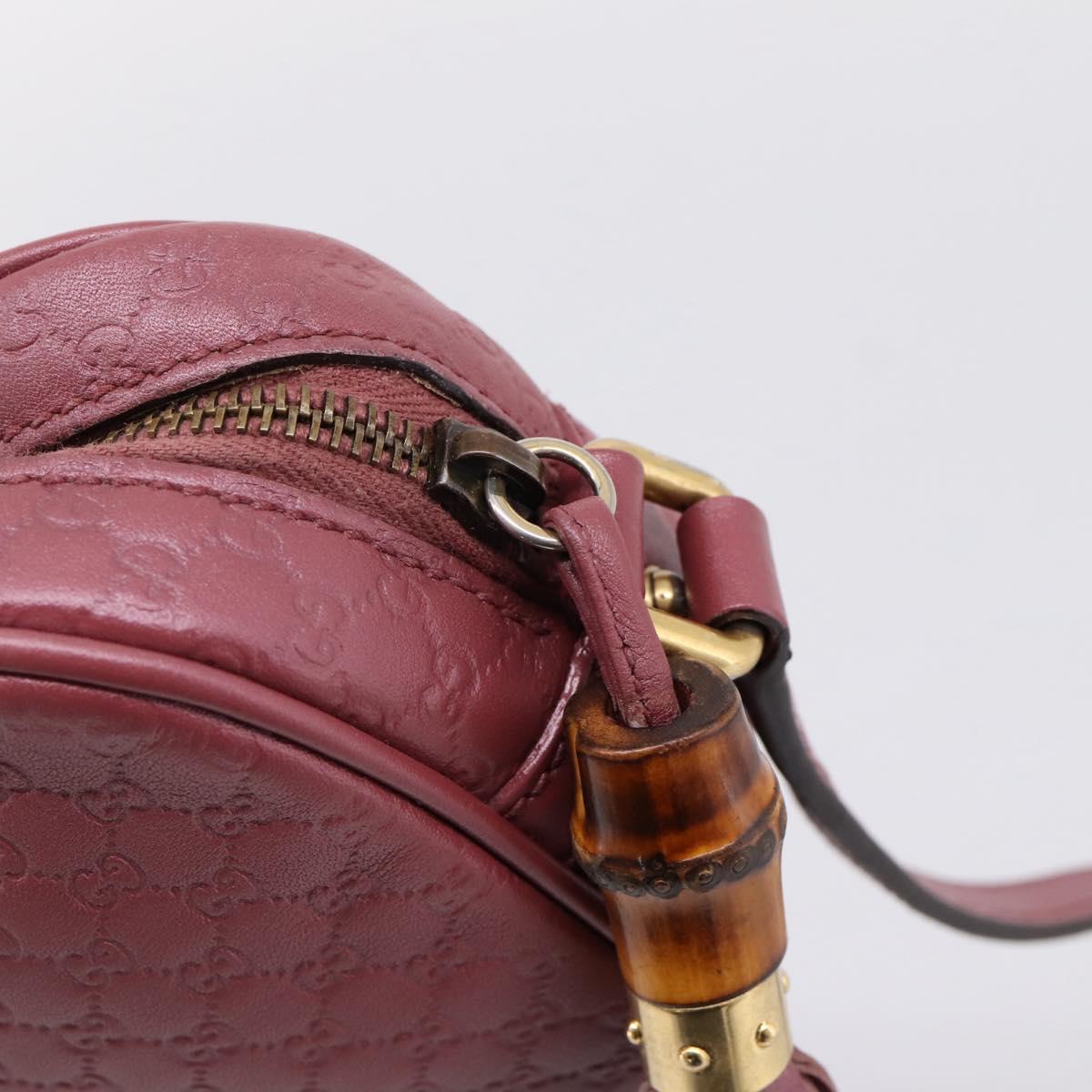 GUCCI Micro GG Canvas Micro Guccissima Bag Leather Gold Pink 309538 Auth 207061