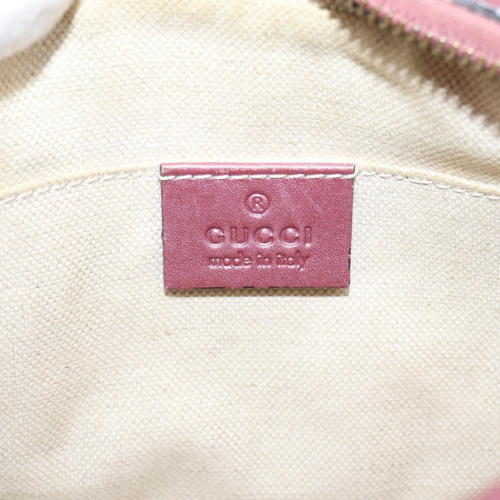 GUCCI Micro GG Canvas Micro Guccissima Bag Leather Gold Pink 309538 Auth 207061
