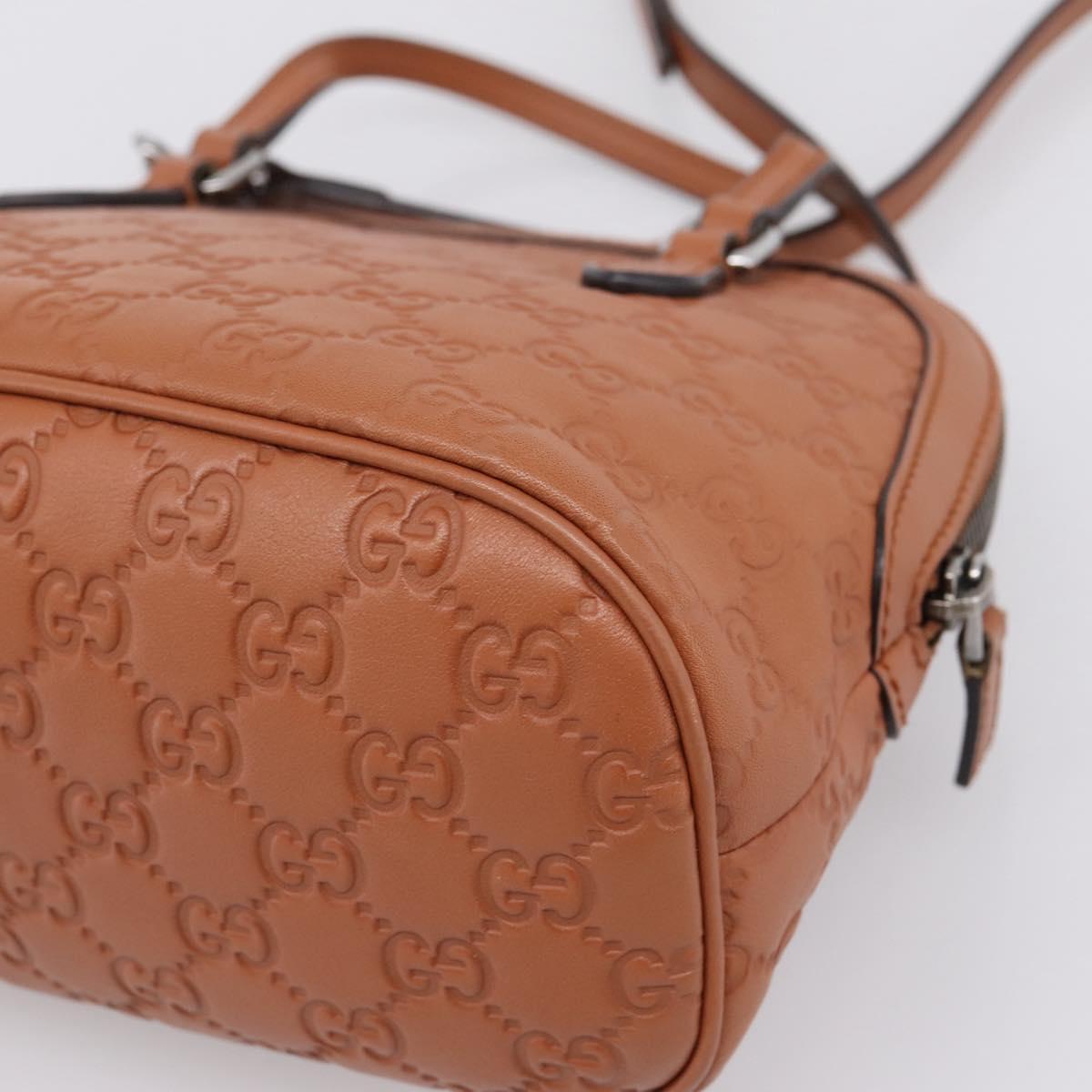 GUCCI Micro GG Canvas Guccissima Leather Outlet 2way Brown 341504 Auth 207098