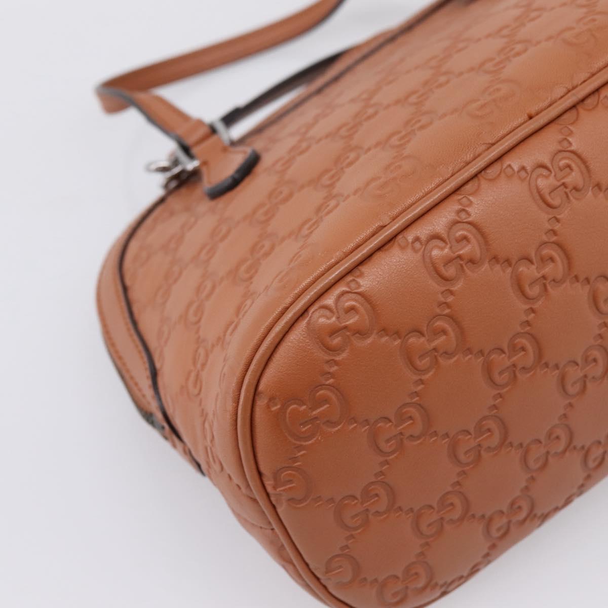 GUCCI Micro GG Canvas Guccissima Leather Outlet 2way Brown 341504 Auth 207098