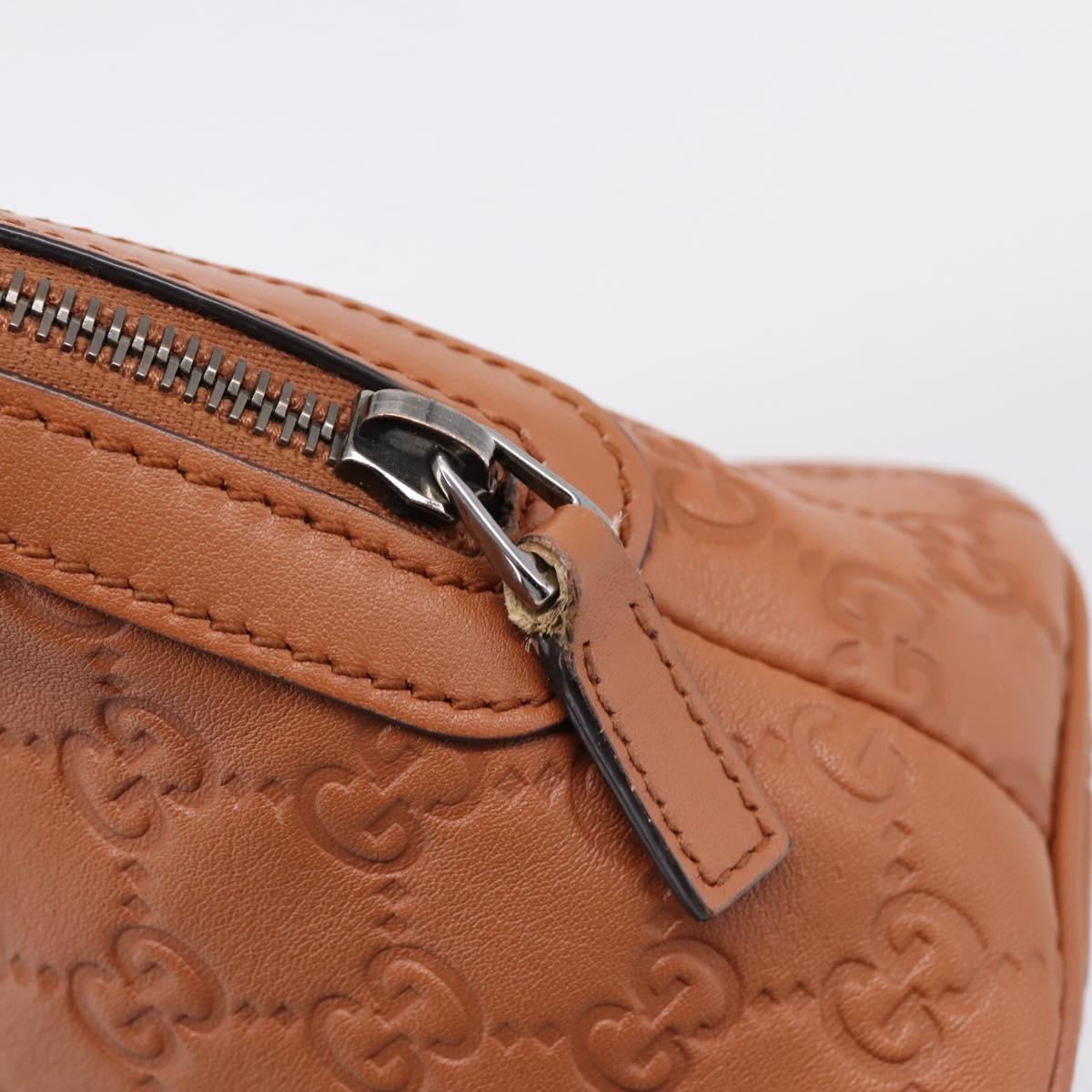 GUCCI Micro GG Canvas Guccissima Leather Outlet 2way Brown 341504 Auth 207098
