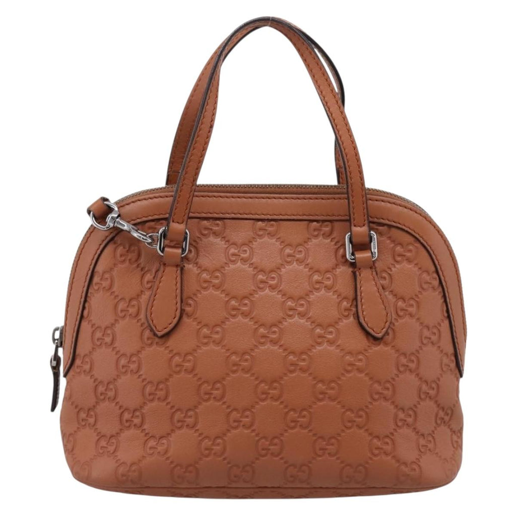 GUCCI Micro GG Canvas Guccissima Leather Outlet 2way Brown 341504 Auth 207098