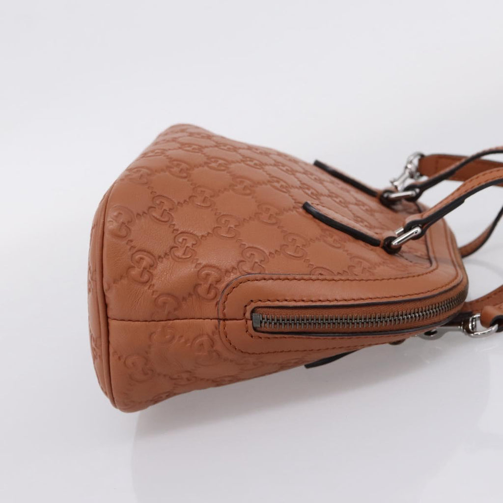 GUCCI Micro GG Canvas Guccissima Leather Outlet 2way Brown 341504 Auth 207098