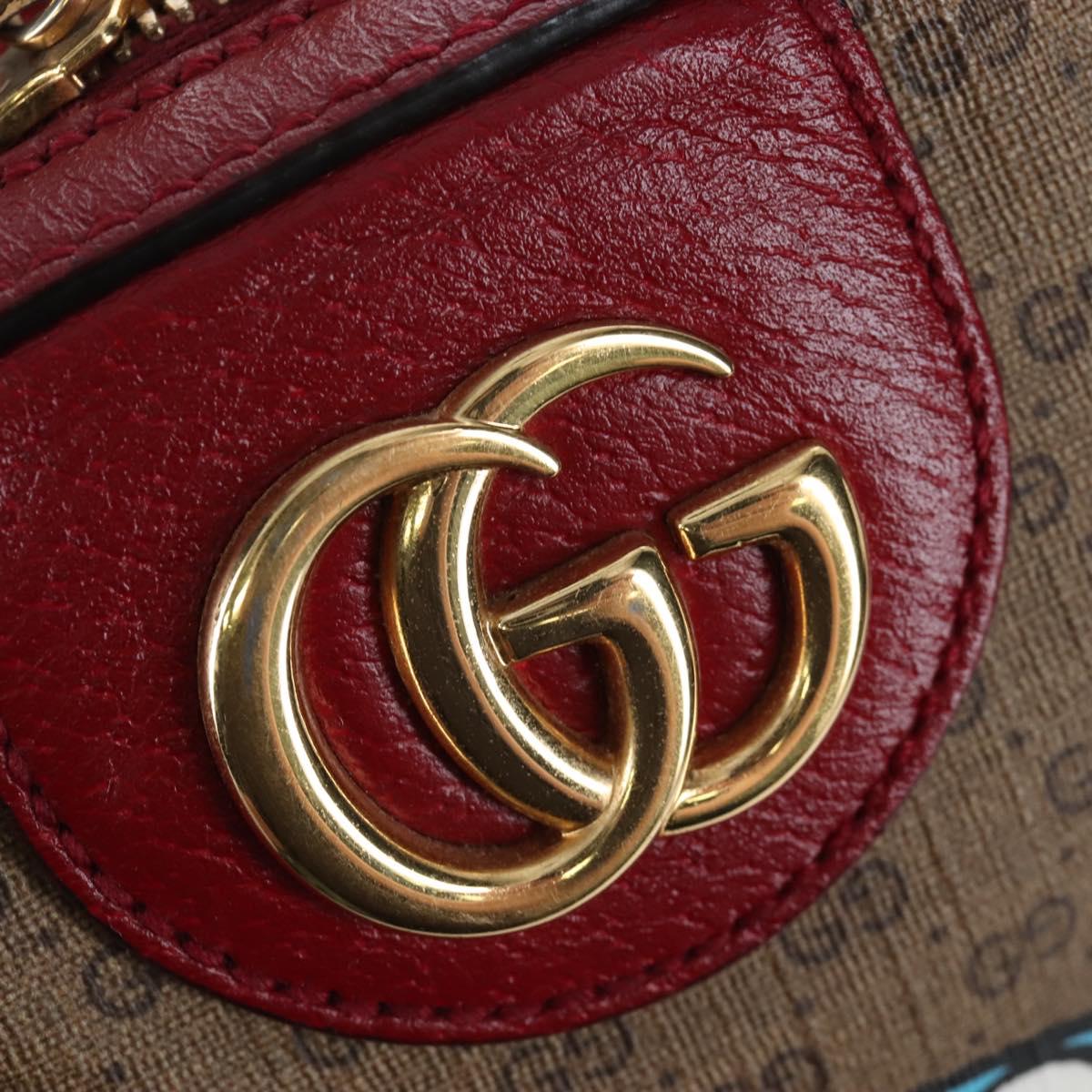 GUCCI Micro GG Supreme Doraemon Backpack PVC Beige Gold 647816 Auth 207209M