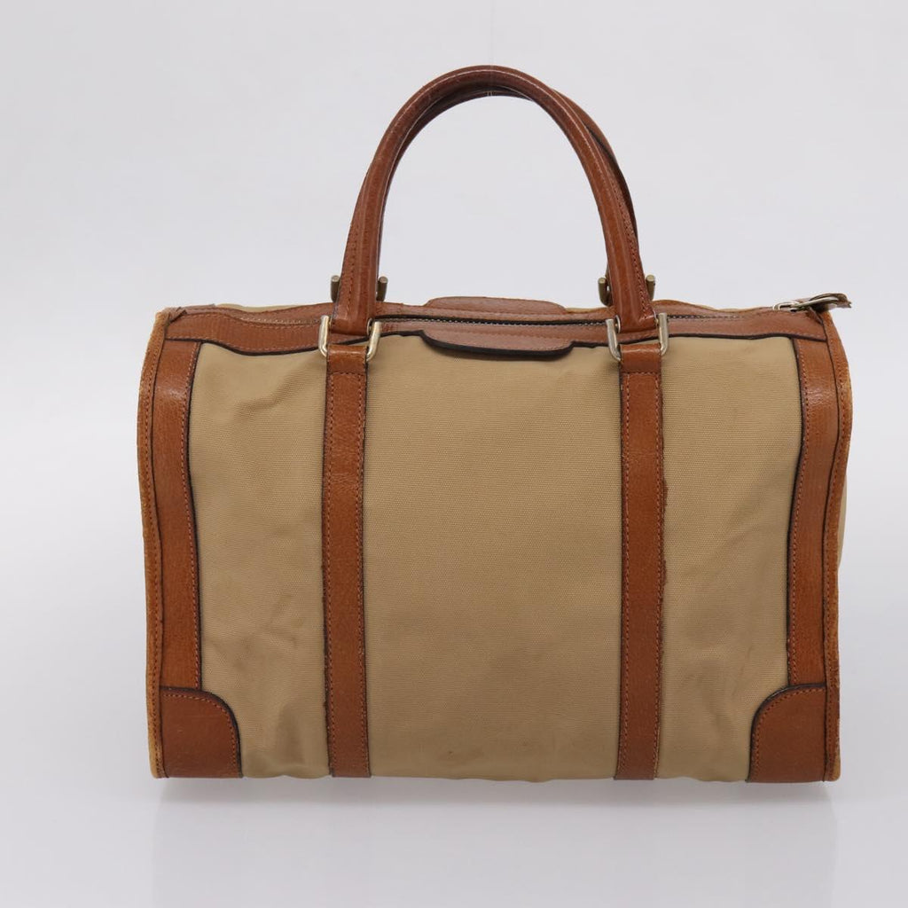 GUCCI GG Canvas Web Sherry Line Hand Bag 2 Set Beige Auth 207453